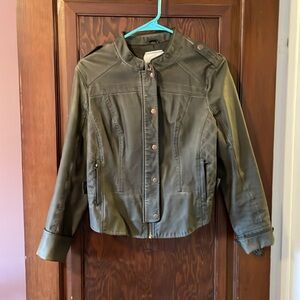 Anthropologie dark green jacket M
